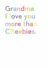 cbeebies typography Birthday Card 7780 created by JosieOnTheRun