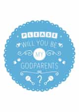 godparents blue Christening Card 4791 created by Hello Fridays Studio