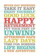 weekend put Retirement Card 13637 created by Rosie Robins