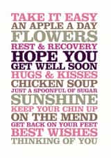 an apple Get Well Card 13638 created by Rosie Robins