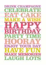 party time Birthday Card 13639 created by Rosie Robins