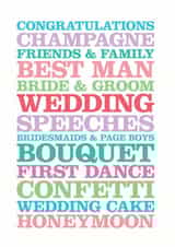 Congratulations - Wedding themed typography card created by Rosie Robins