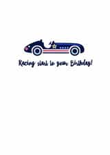 car racing Birthday Card 1617 created by Marina B Designs