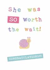 snail worth New Baby Card 13610 created by Little Letters with Love