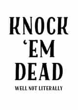 knock them Good Luck Card 35805 created by Tia Russell