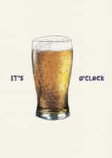 beer o'clock Birthday Card 27687 created by Roisin Cafferty