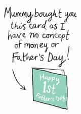 1st Fathers Day concept Father's Day Card 7857 created by Tarot Close Design