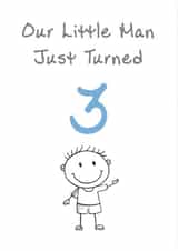 Cute Birthday Card - Little Man - 3rd created by @MisterDave