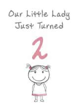 Cute Birthday Card - Little Lady - 2nd created by @MisterDave