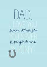 dad pony Father's Day Card 8771 created by Sioux Alice