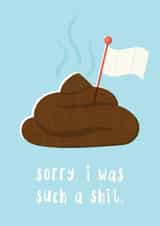 shit poop Sorry Card 2105 created by TM Stationery