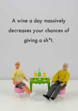 Rude Birthday Card - Wine - Alcohol - Give a Sh*t created by Bold & Bright Cards