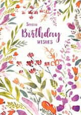 Pretty Birthday Card - Floral - Special Birthday Wishes created by Rebecca Prinn