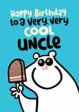 Punny Birthday Card - Uncle - Very Cool Uncle - From the Kids created by Pink wink
