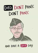 Dad's Army TV Show Birthday Card - Lance Corporal Jack Jones - Dad, Don't Panic, Don't Panic And Have A Great Day created by Abbie Imagine