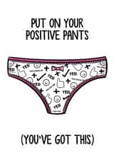 positive pants Good Luck Card 8921 created by Of Life & Lemons Ltd.