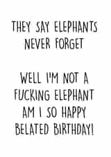 belated late Birthday Card 9073 created by Pack a Punch Designs