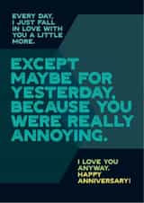 fall in Anniversary Card 12625 created by Electric Carp