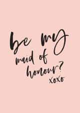 Be my maid of honour? xoxo - wedding card created by Knockknockpennystudio