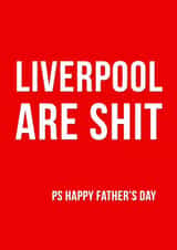 dad liverpool Father's Day Card 11176 created by Offside Cards