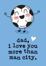 Man Manchester Father's Day Card 5967 created by Mrs Best Paper Co.