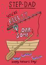 stepdad funny Father's Day Card 4655 created by Che Dyer