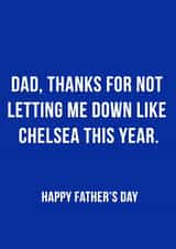 dad chelsea Father's Day Card 33529 created by Offside Cards