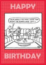 dog humour Birthday Card 1904 created by Off The Leash Cartoons by Rupert Fawcett