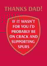 Arsenal Father's Day card created by Pottsy Prints