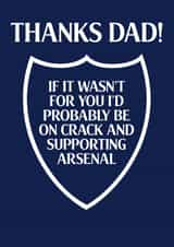 spurs tottenham Father's Day Card 1355 created by Pottsy Prints