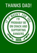 Celtic thanks dad Father's Day card created by Pottsy Prints