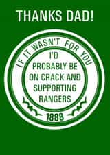 Celtic thanks dad Father's Day card created by Pottsy Prints