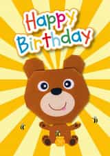 bear animal Birthday Card 5495 created by Made by Man
