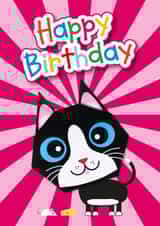 cat kitty Birthday Card 5496 created by Made by Man