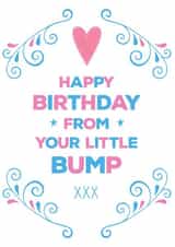 Classic Birthday Card - From Your Little Bump - Hearts created by Hello Fridays Studio