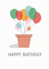 Balloon plant Birthday card created by Tiny Steps