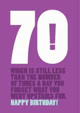 70 still Birthday Card 9462 created by Wordplay Design