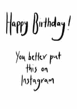 birthday instagram Card 31265 created by The Cardiologist