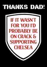 fulham football Father's Day Card 23843 created by Pottsy Prints