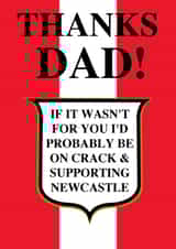 sunderland newcastle Father's Day Card 23844 created by Pottsy Prints