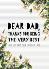 thanks being Father's Day Card 29498 created by I am Nat