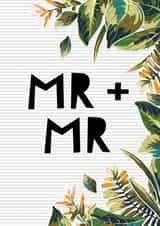 MR + MR Jungle wedding card. created by I am Nat
