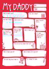 Cute Fathers Day Card / Birthday Card - Daddy - Fill In The Blanks - My Daddy created by Bow & Bell