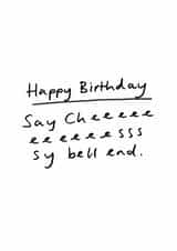 cheesy bell Birthday Card 9535 created by Cardinky
