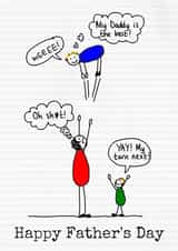 My Daddy is the best Father's Day card created by Beta Mummy