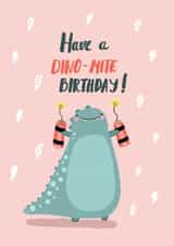 dinosaur dino Birthday Card 10250 created by Forever Funny