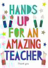 hands up Thank You Card 11228 created by Miss Bespoke Papercuts