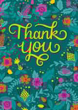 Pretty Thank You Card - Flowers - Thank You created by Kay Wolfersperger