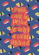 sushi can't Birthday Card 13180 created by drawnonna