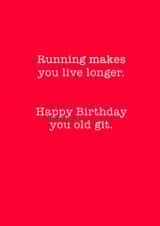 run jog Birthday Card 13450 created by Running Cards UK